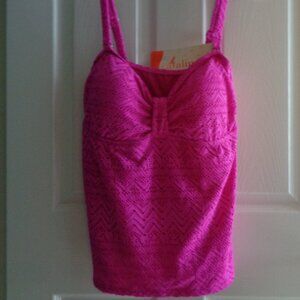 NEW CATALINA EYELET TANKINI TOP 1X